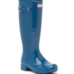 Knee High Blue Rain Boots